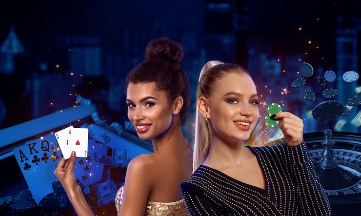 Ilustrasi roda roulette bernuansa cerah